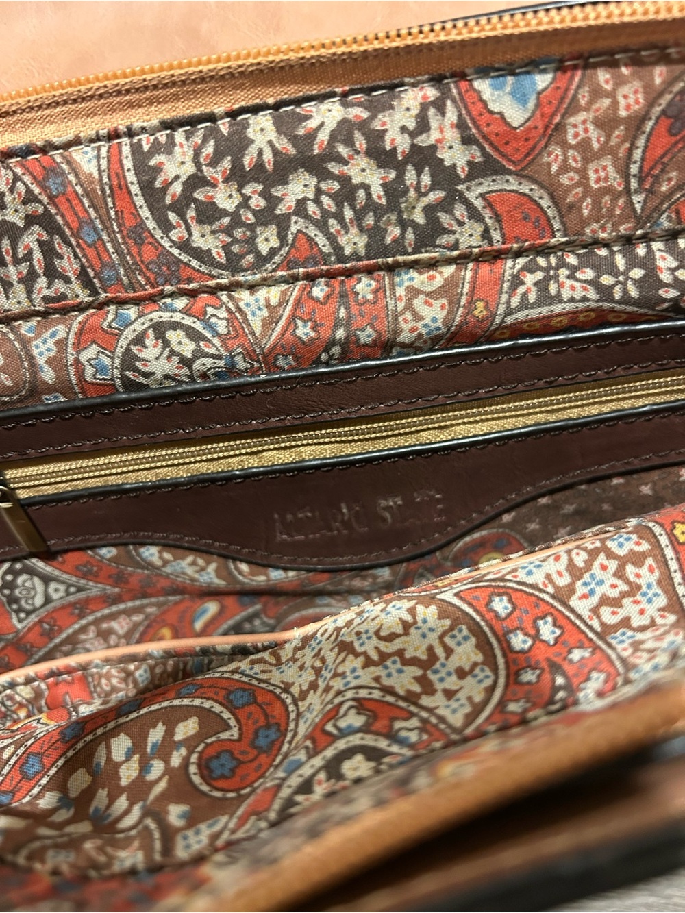 Altar’d State Two-Tone vintage-style Brown & Tan Crossbody Satchel - Picture 10 of 10